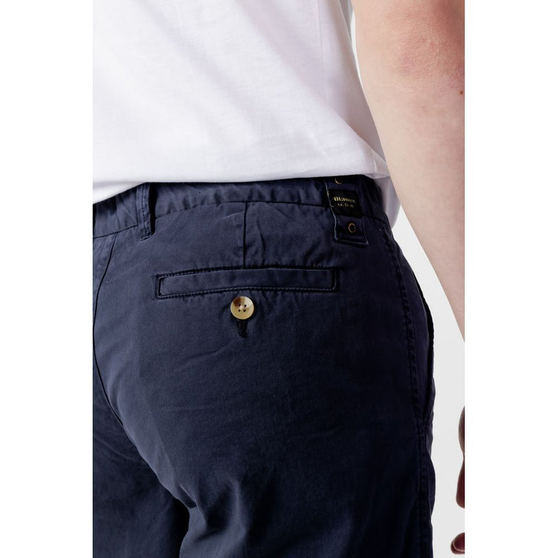 Blue Cotton Short