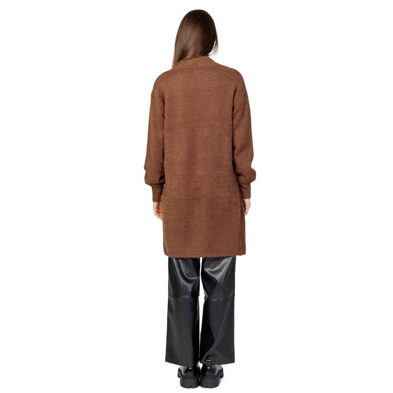 Brown Nylon Cardigan