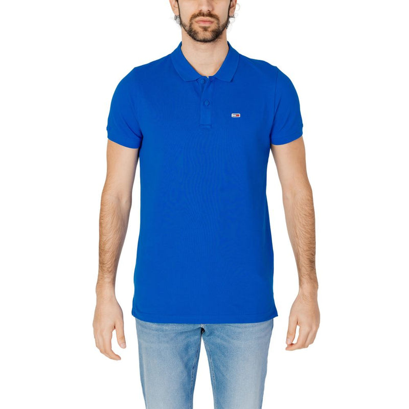 Blue Cotton Polo Shirt