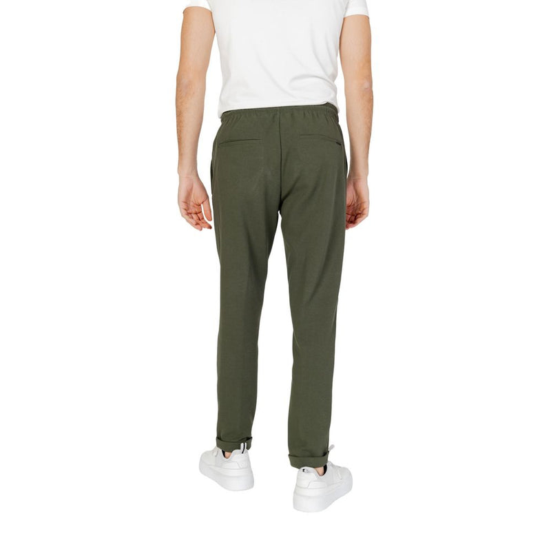 Green Polyester Jeans & Pant