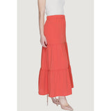 Orange Polyester Skirt