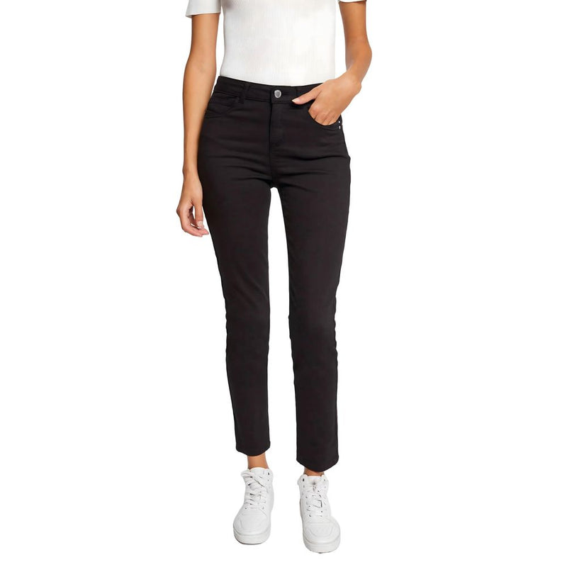 Black Cotton Jeans & Pant