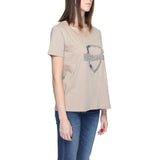 Beige Cotton Tops & T-Shirt