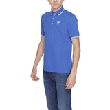 Blue Cotton Polo Shirt