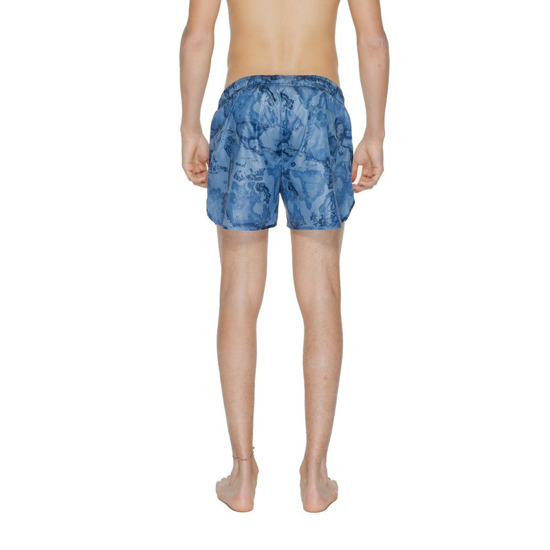 Blue Polyester Swimwear