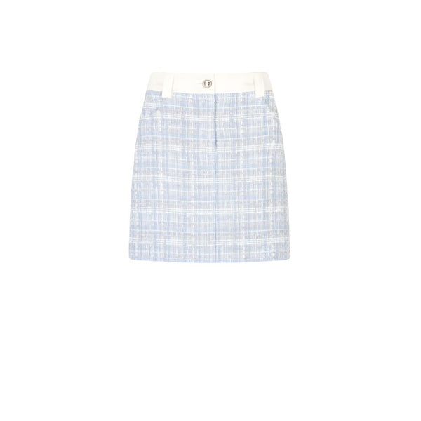 Blue Polyester Skirt