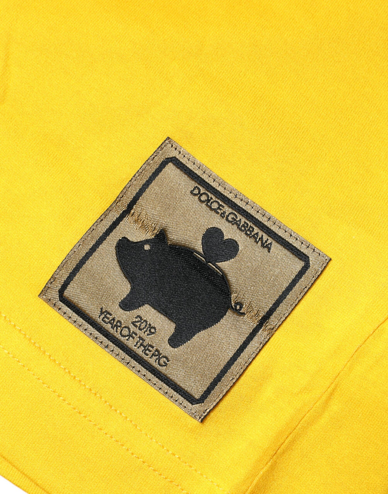 Yellow 2019 Year Of The Pig Short Sleeves T-shirt