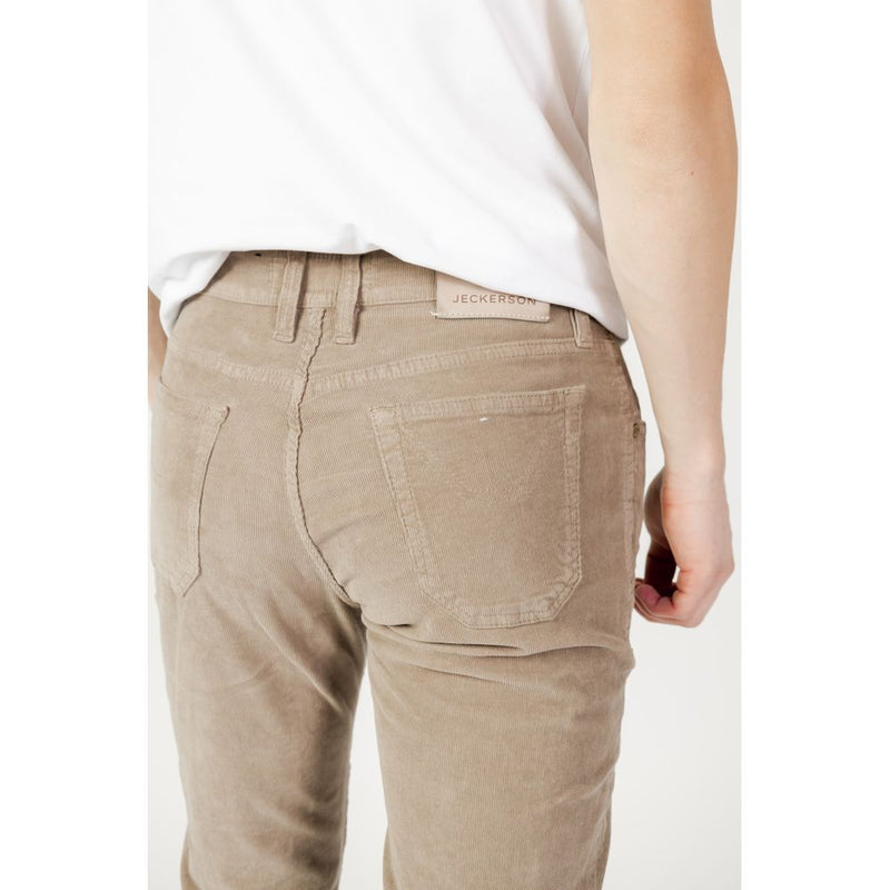 Beige Cotton Jeans & Pant