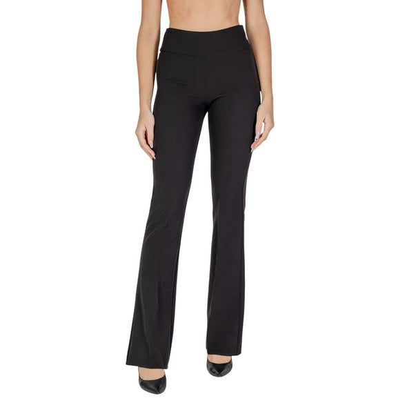 Black Polyester Jeans & Pant