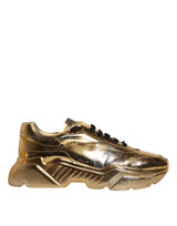 Gold Leather Daymaster Low Top Sneakers Shoes