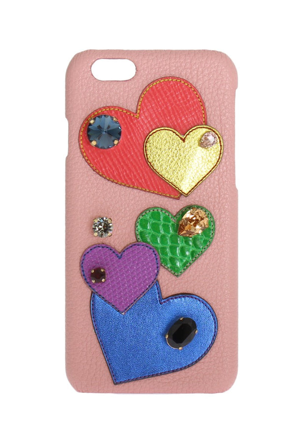 Custodia per iPhone in cristallo in pelle rosa chic