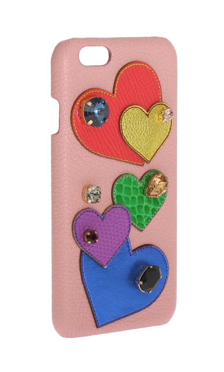 Custodia per iPhone in cristallo in pelle rosa chic