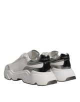 White Silver DAYMASTER Leather Sneakers Shoes