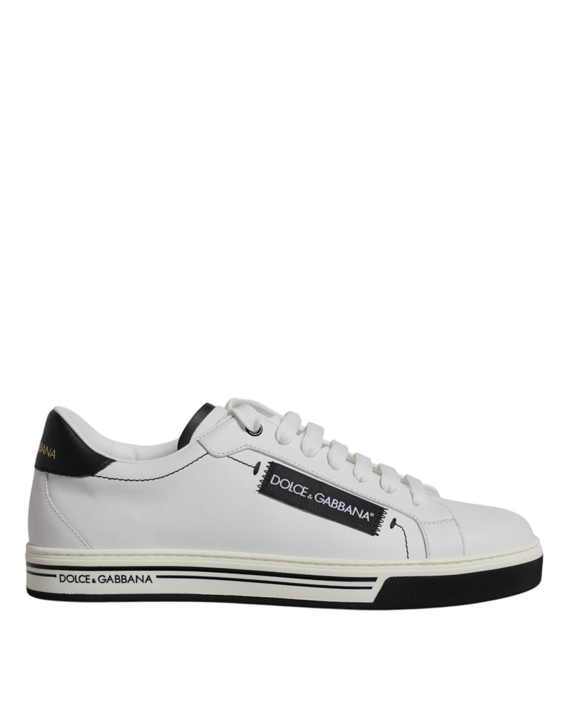 White Leather Low Top Men Sneakers Shoes