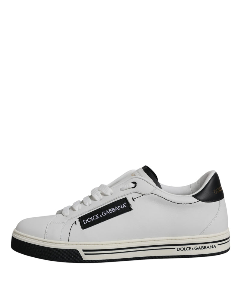 White Leather Low Top Men Sneakers Shoes