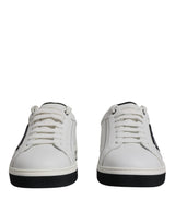 White Leather Low Top Men Sneakers Shoes