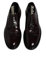 Bordeaux Leather Derby Formal Dress Shoes