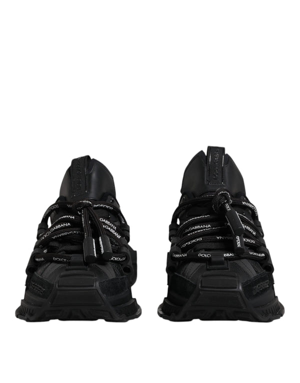 Black Low Top Space Lace Up Sneakers Shoes