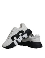 White Black DAYMASTER Leather Sneakers Shoes