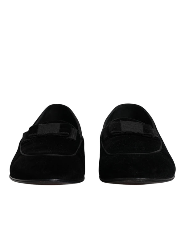 Black Velvet Loafers Formal Men Dress Shoes