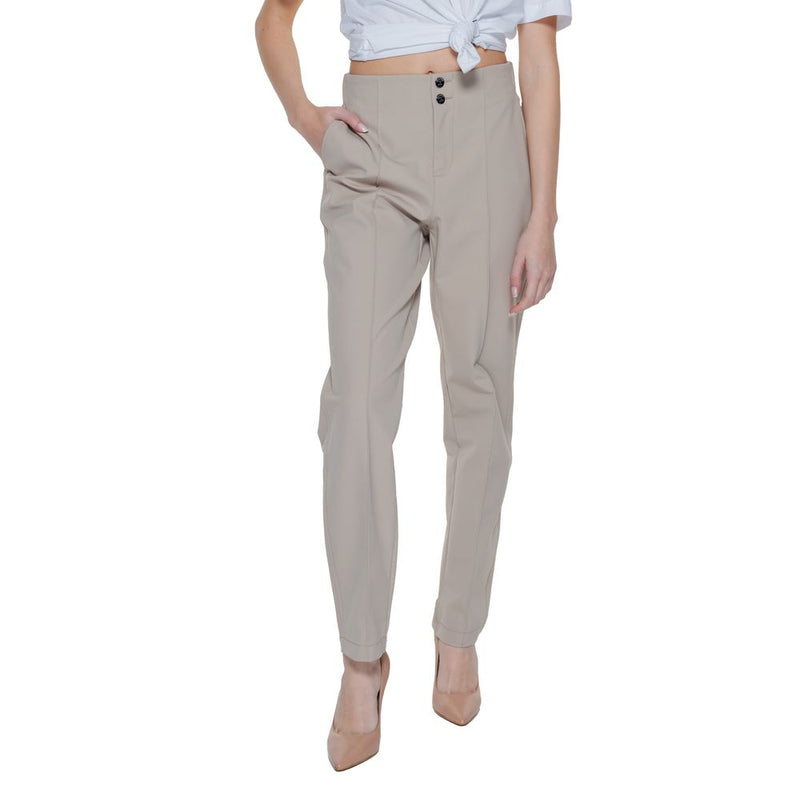 Beige Polyamide Jeans & Pant