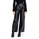 Black Polyester Jeans & Pant