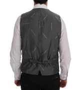 Gilet de gilet gris rayé élégant