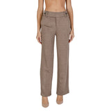 Beige Polyester Jeans & Pant