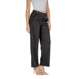 Black Polyester Jeans & Pant