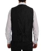 Gilet de gilet pour hommes à rayures gris élégant