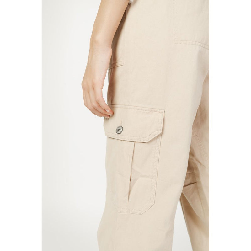 Beige Cotton Jeans & Pant