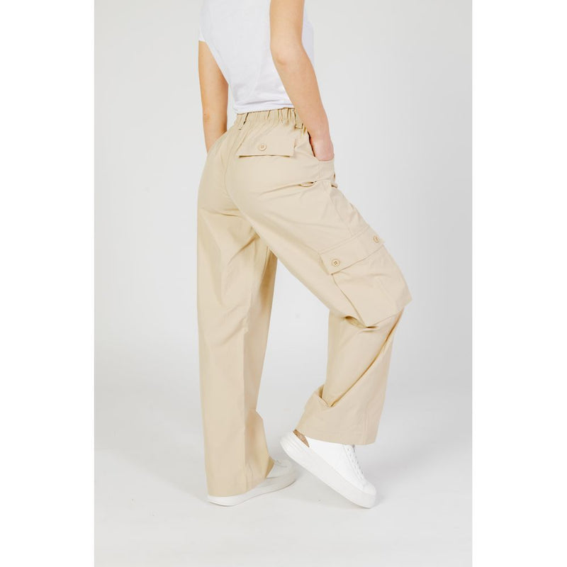 Beige Cotton Jeans & Pant