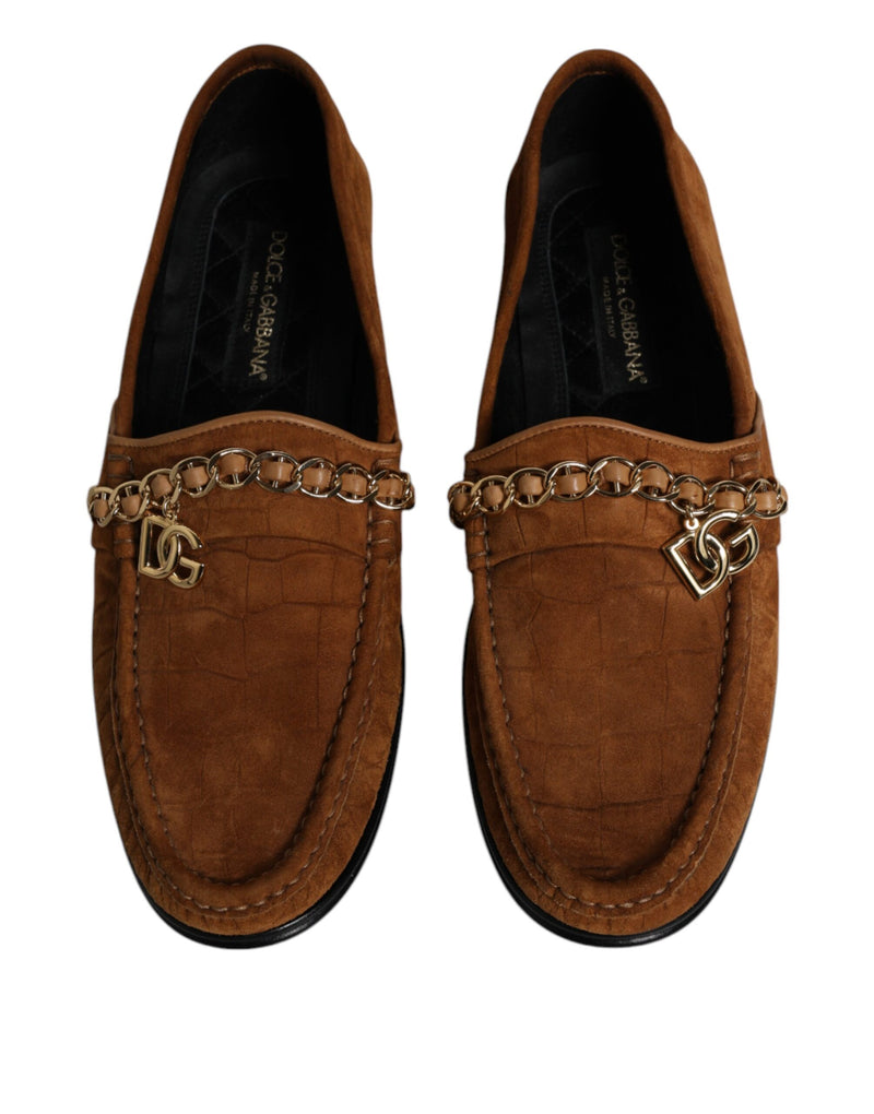 Brown Suede Leather Loafers Dress Shoes