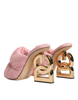 Pink Quilted DG Heel Slide Sandals Shoes