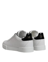 White Leather Classic Low Top Sneakers Shoes