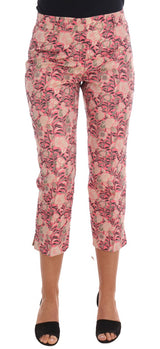 Pantalon en brocade floral élégant