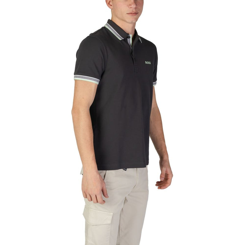 Gray Cotton Polo Shirt