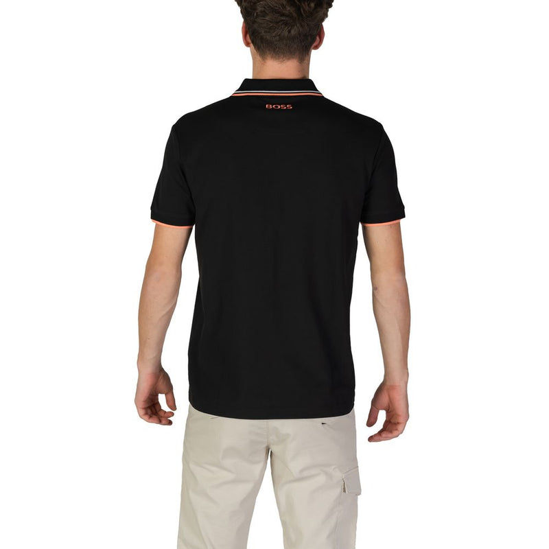 Black Cotton Polo Shirt