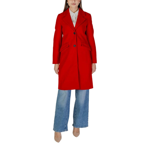 Red Polyester Jackets & Coat