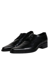 Black Patent Leather Derby Men Dress Shoes