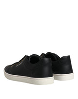 Black Leather Logo London Sneaker Shoes