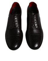 Black Calfskin Leather Derby Men Dress Shoes