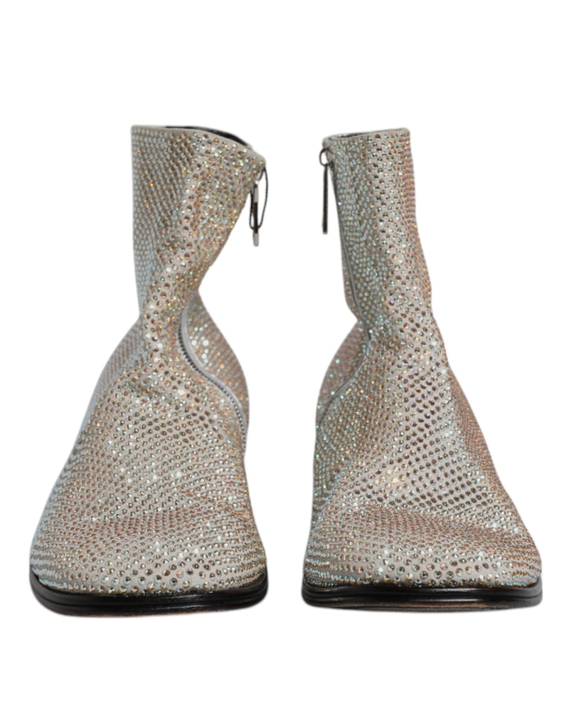 Silver Strass Chelsea Ankle Boots Shoes