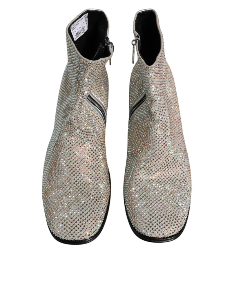 Silver Strass Chelsea Ankle Boots Shoes