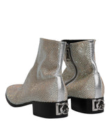 Silver Strass Chelsea Ankle Boots Shoes