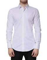 White Cotton Long Sleeve SICILIA Dress Shirt