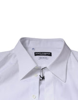 White Cotton Long Sleeve SICILIA Dress Shirt