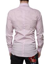 Light Pink Cotton Slim Fit GOLD Dress Shirt