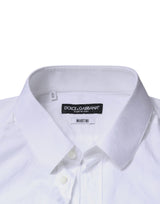 White Cotton Slim Fit Men MARTINI Dress Shirt