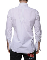 White Bib Cotton Poplin GOLD Men Formal Shirt